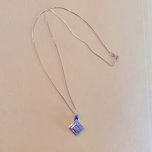 14k White & Yellow Gold Diamond Pendant